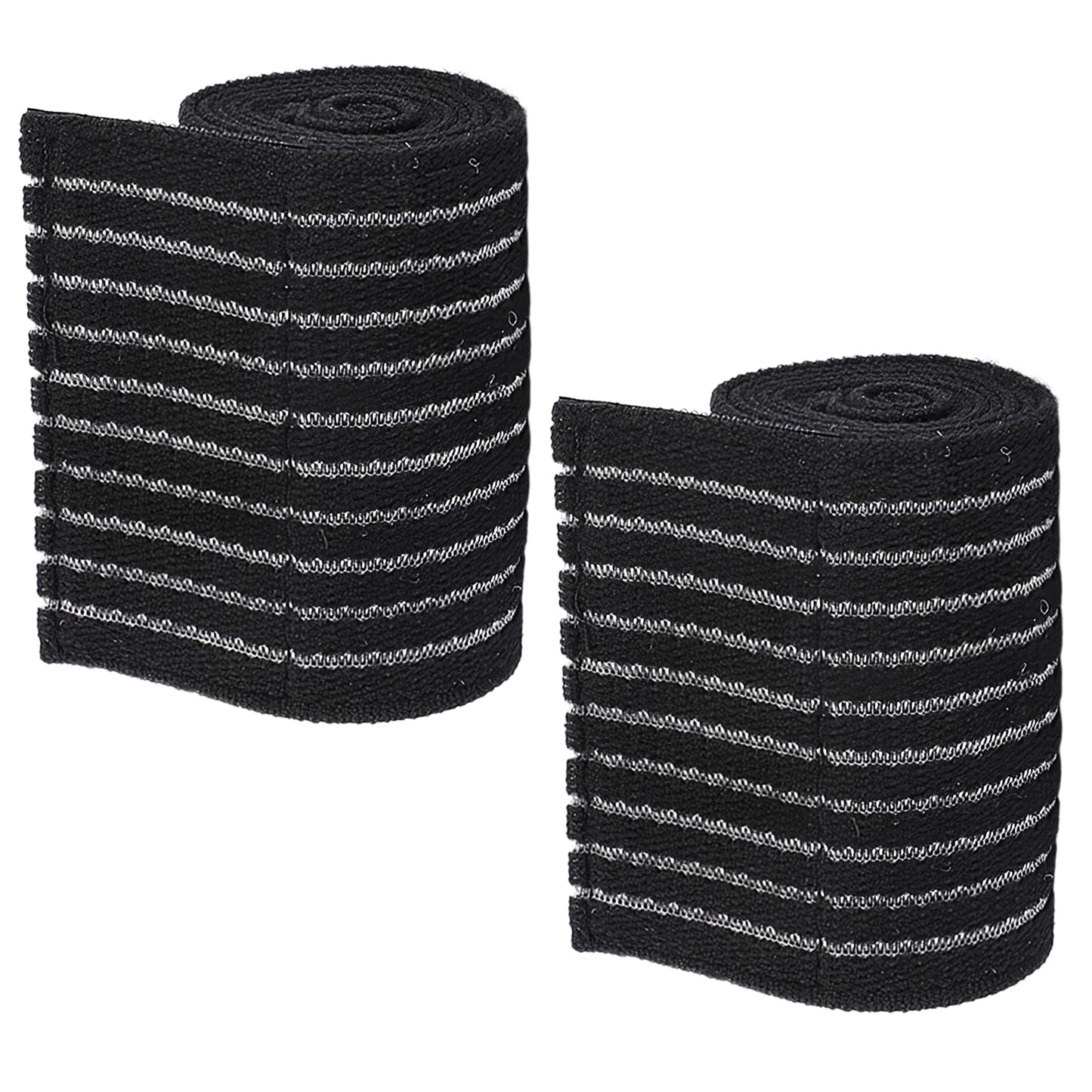 2 Pack High Elastic Wrist Support Wraps – Compression Bandage for Carpal Tunnel, Weightlifting & Sports – Breathable Soft Black Straps for Preventing Sports Injuries & Wrist Stability