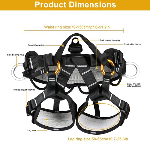 ZIAERKOR Tree Climbing Gear Non-Slip with Adjustable Climbing Belt, Tree Climbing Spikes for Tree Work Thickened Steel Professional Tools Arborist Climbing for Picking Fruit, Logging