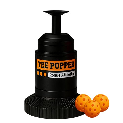 Baseball Training Mini Tee Popper - Pops Up Balls to The Perfect Height - Hitting Practice Without a Pitcher - from Rogue Athletics - 3 Balls Included - for Ages 14 & Under