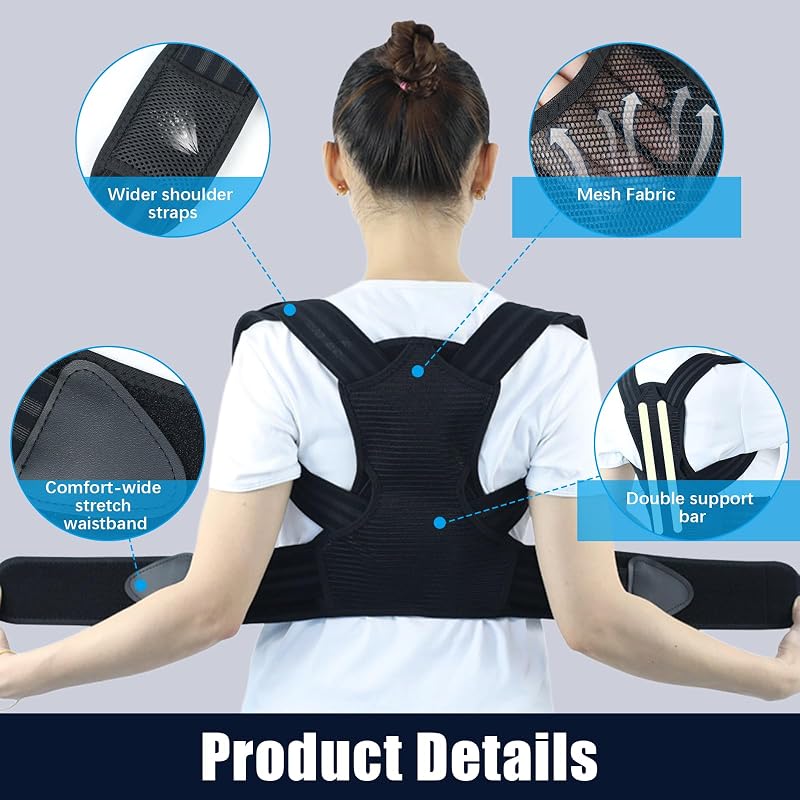 Kids Posture Corrector for Teens Adjustable Back Support, Medium