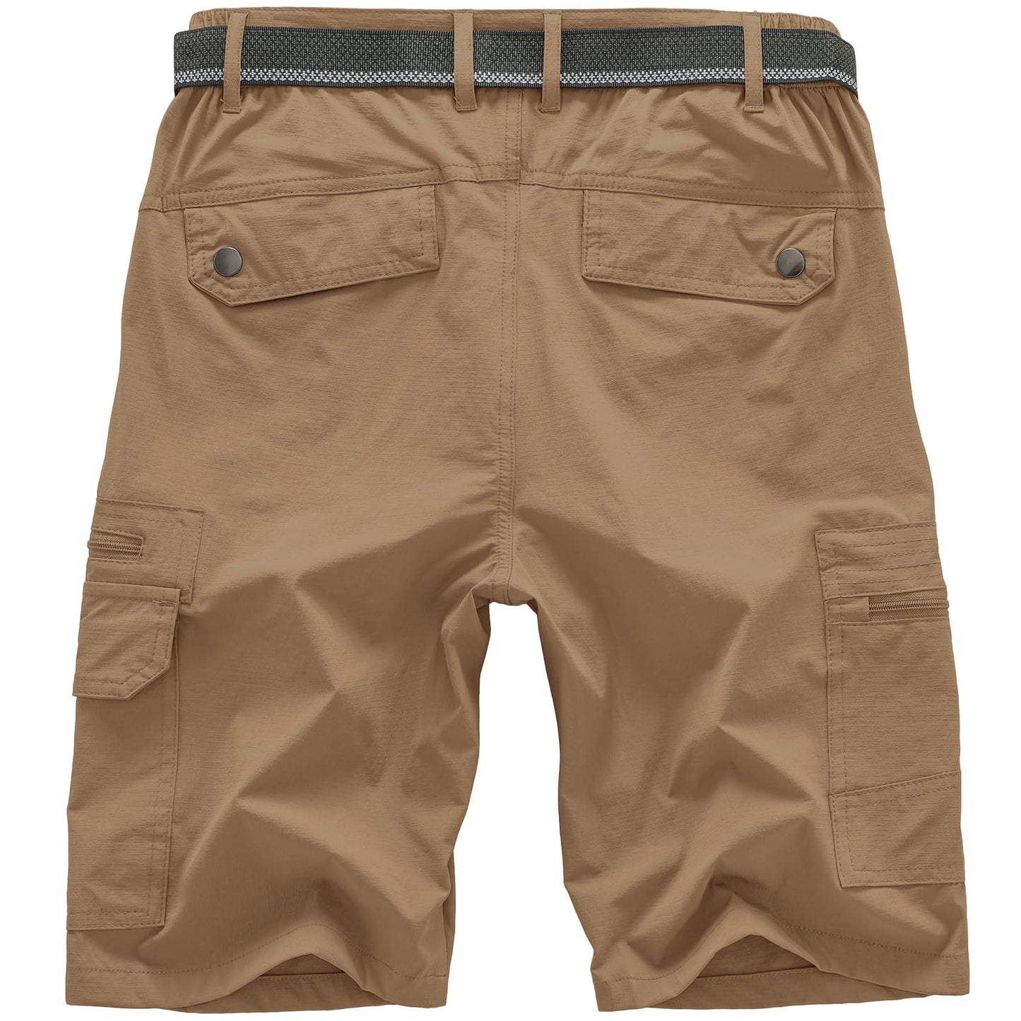 Jessie Kidden Mens Outdoor Casual Expandable Waist Lightweight Water Resistant Quick Dry Fishing Hiking Shorts (6222 Dusty Brown 42)