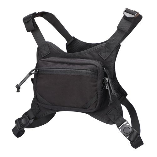 MGFLASHFORCE Chest Bag for Men and Women, Chest Rig Pack Front EDC Pouch Running Vest Phone Holder for Workout, Hiking and Outdoor Sports