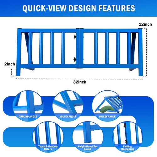 Soccer Rebounder Board with Metal Frame, Adjustable Angles/Heights, Portable Storage Design, Soccer Training Equipment for Precision Passing/Shooting Drills