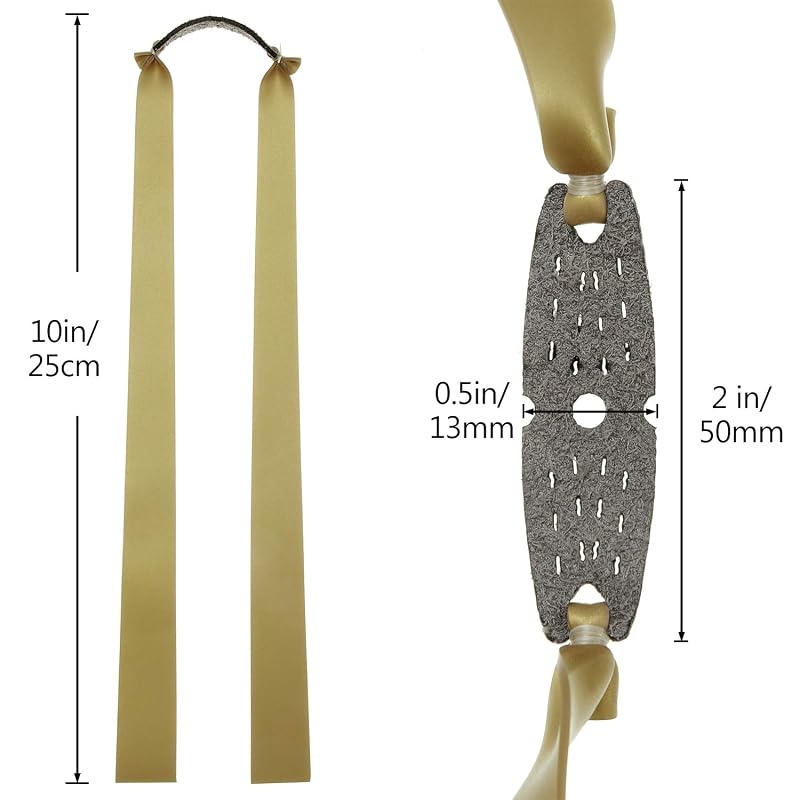20 Pieces Slingshot Flat Rubber Bands 1 mm – 53 cm to 165 cm, Gold (Variation of THIS listing)