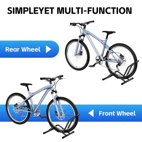 Bike Floor Stand Indoor Bike Stand for Garage/Home,Adjustable Bicycle Parking Stand Fit for 16"-29" Wheel Mini/Mountain/Road Bikes Heavy Duty Metal (Size-01)