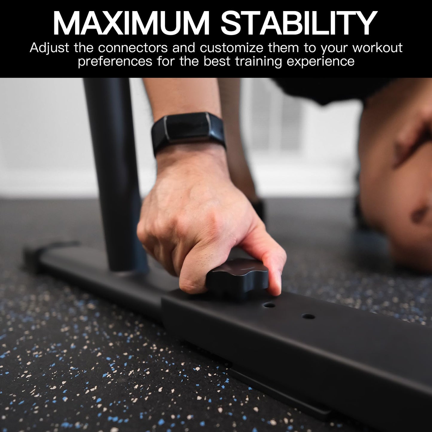 KAKICLAY 2025 Upgrade World's Best Strongest Premium Dip Bars With Adjustable Ultra-Stable Settings & Non-Slip Feet - USA Original Patent, Designed, Shipped, Warranty