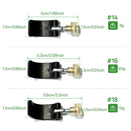 Ultralight Pole clamp with nut Screws & Installation Tool for Trekking Poles - 6 Pack External Lock fits 14mm/16mm/18mm Hiking Poles, Collapsible Walking Stick, wear-Resistant Plastics
