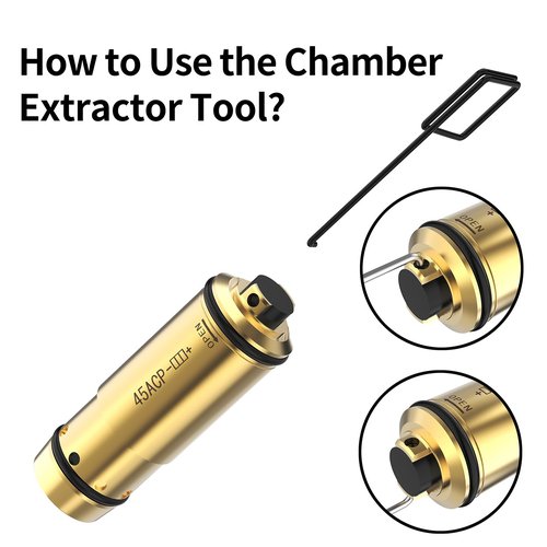 Gobxld .45ACP Laser Training Cartridge with Chamber Extractor Tool Dry Fire Practice and Shooting Training