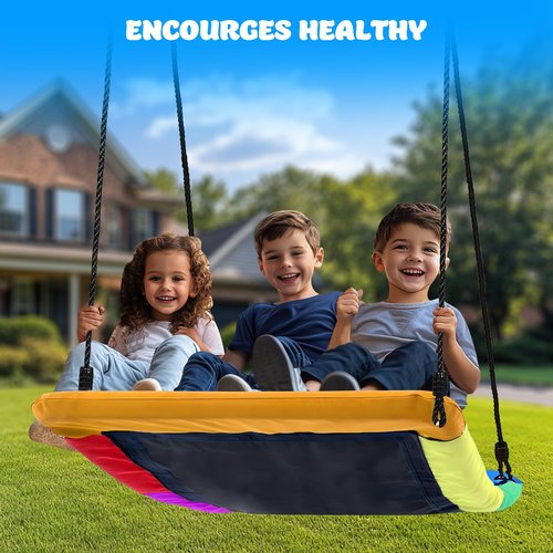 60 Inch Tree Swing for Kids,Heavy Duty Platform Swing with 800lb Weight Capacity for Adults and Children Outdoor