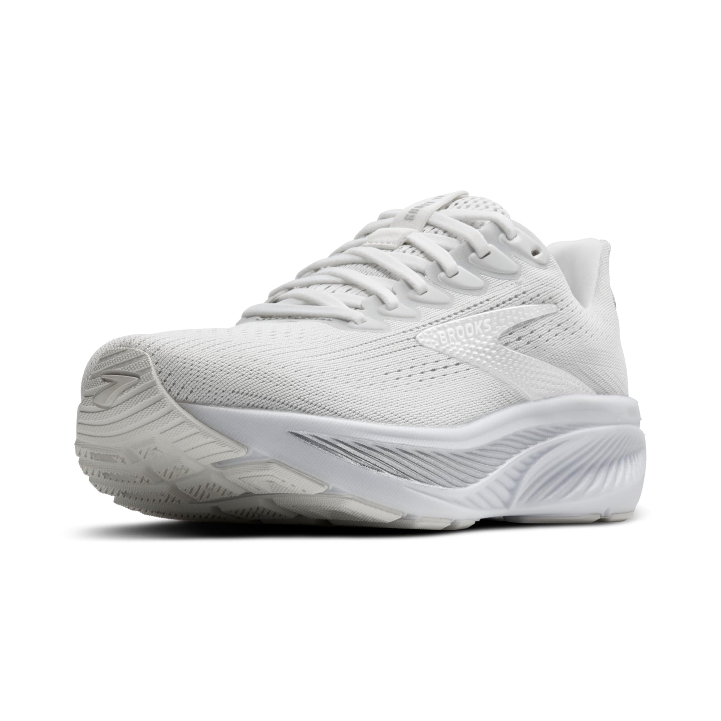 Brooks Women’s Ghost 17 Neutral Running Shoe - White/White/Grey - 10 Medium