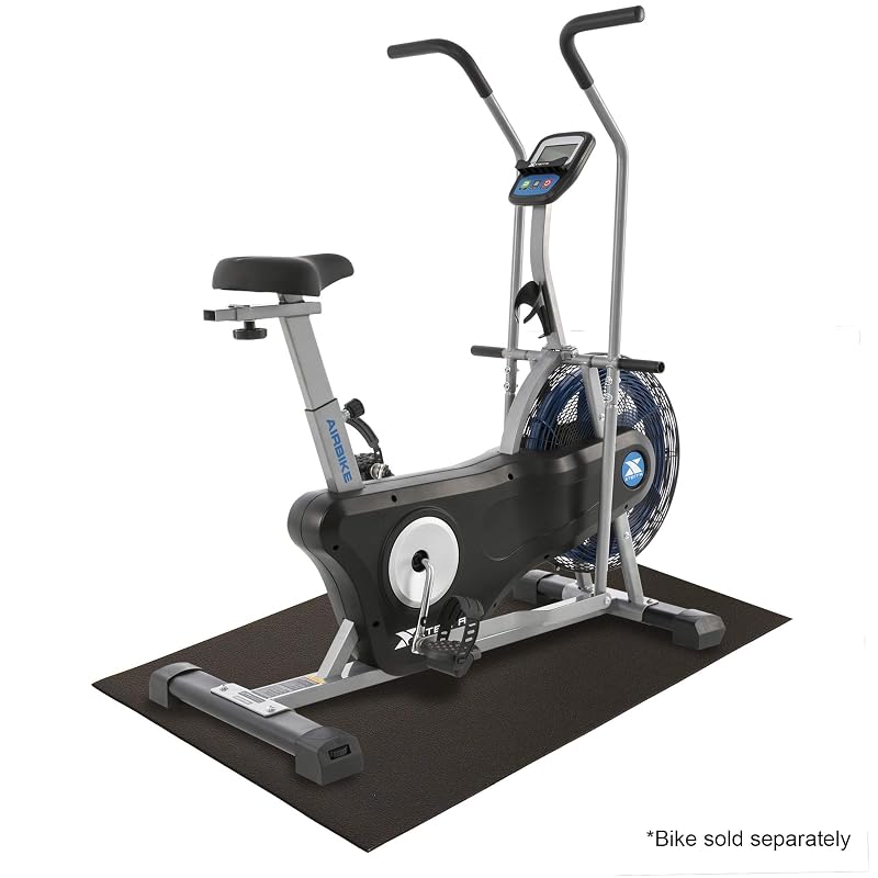 XTERRA Heavy-Duty 6mm PVC Floor Mat for Treadmill or Bike — Non-Slip Textured Exercise Floor Protector
