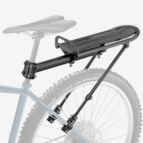 Bike Rear Rack Retractable Aluminum Alloy Bicycle Cargo Rack Mount Cycle Luggage Carrier Rear Seat Post Rack(Upgraded Version), Max Weight 55lb