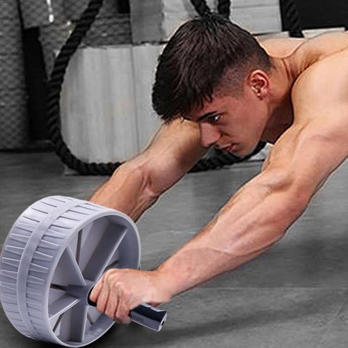 Ab Roller Wheel - Core Fitness Wheel, Ab Workout Equipment for Abdominal & Core Strength Training, Abs Workout Roller, Automatic Rebound Abdominal Muscle Wheel for Men Women (Grey)