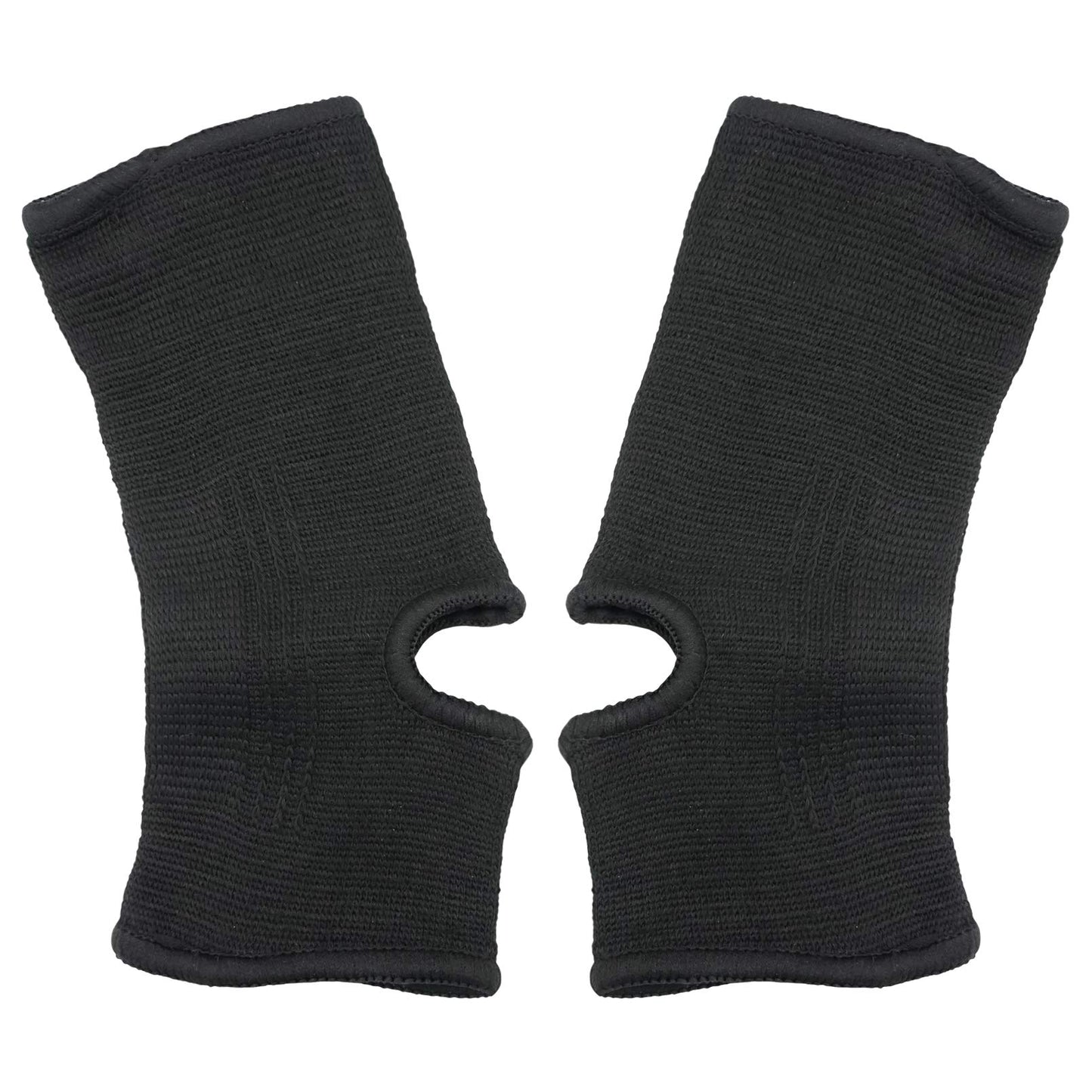 Luwint Kid Compression Ankle Brace Sock Support, Knitted Ankle Sleeve for Boys Girls, Youth Ankle Support for Sprains, Tendonitis, Arthritis, Basketball Running Soccer Dance Fitness, 1 Pair Black