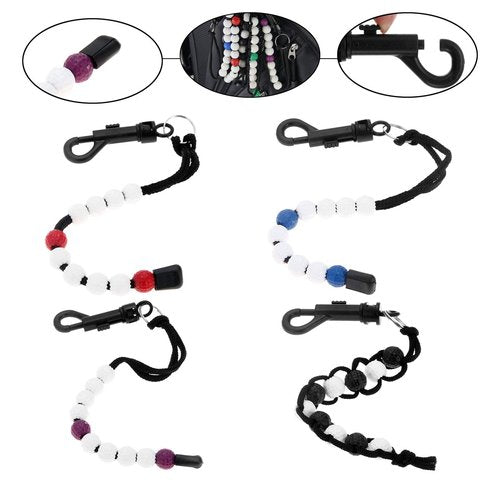 MUXSAM 1 Piece Golf Beads Score Counter with Clip (Purple), Golf Stroke Score Count Keeper Putting Score Counter for Referee Caddy Golfer