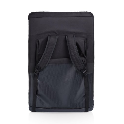 PICNIC TIME ONIVA - a Brand Ventura Reclining Stadium Seat with Back Support - Bleacher Seat - Beach Floor Chair, (Black)