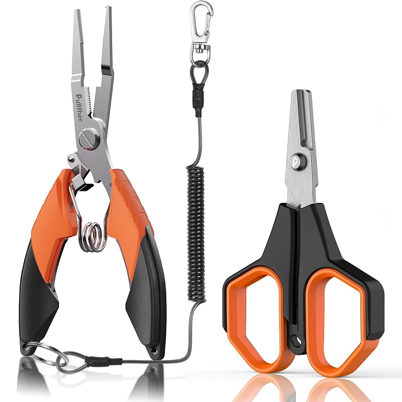 6.5" Fishing Pliers & Scissors Tool Kit - Pliers Orange Variation of THIS listing