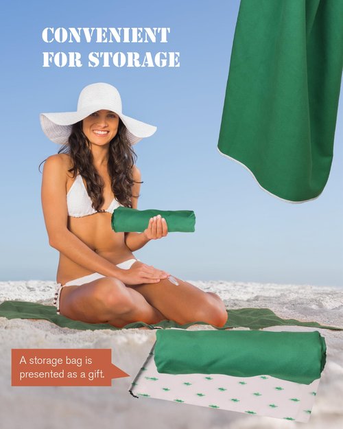 Update Magnetic Towel Oversized 30"x75"Magnet Bath Towel with Storage Bag,Outdoor Bath Towel Quick-Dry Magnetic Bath Towels for Swimming Microfiber Beach Towel For Pool Travel Gym Camping(Green)