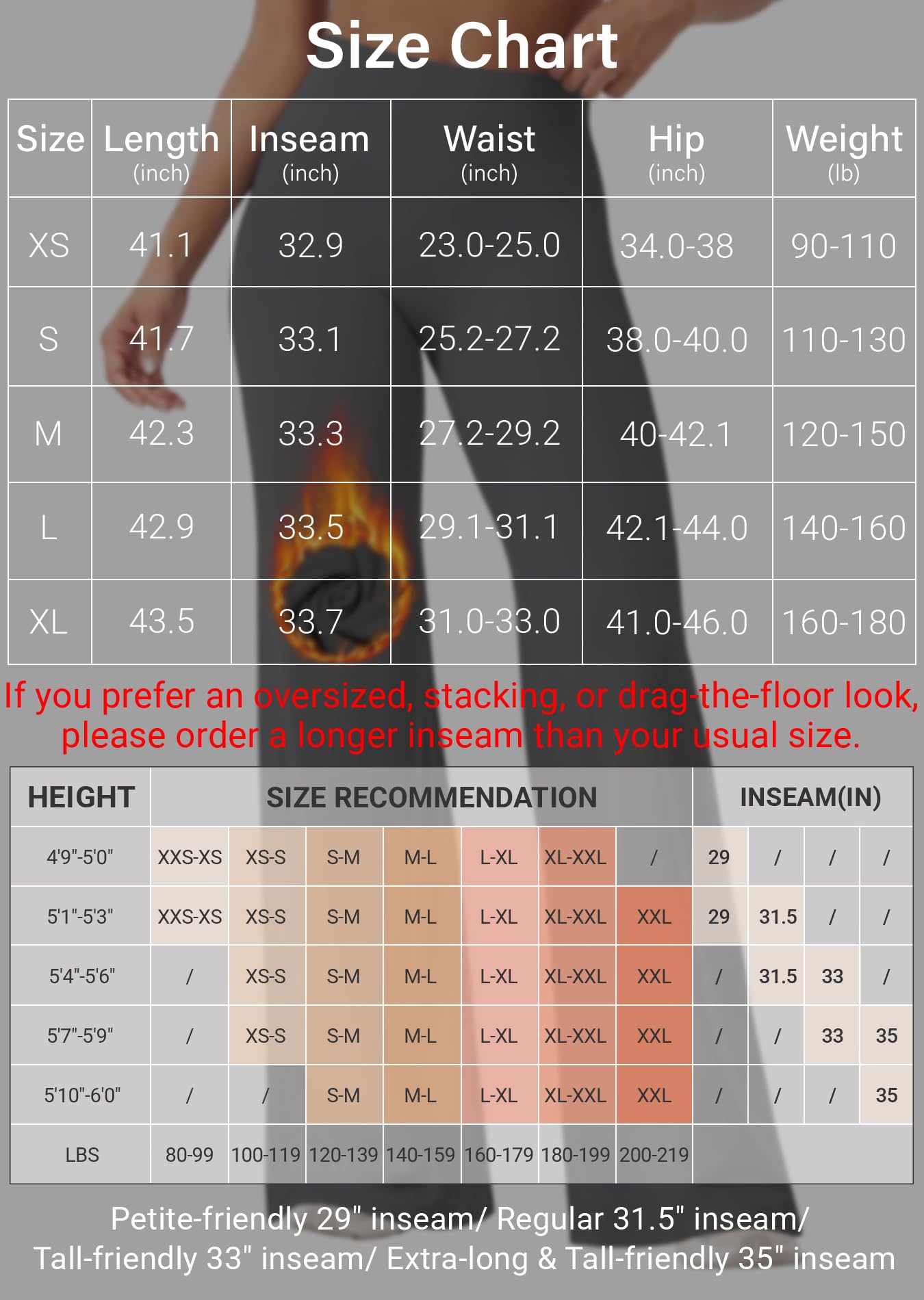 YEOREO Workout Leggings Womens No Front Seam Straight Leggings 33" Thin Fleece High Waist Buttery Eddiy Gym Yoga Pants Navy Blue XL