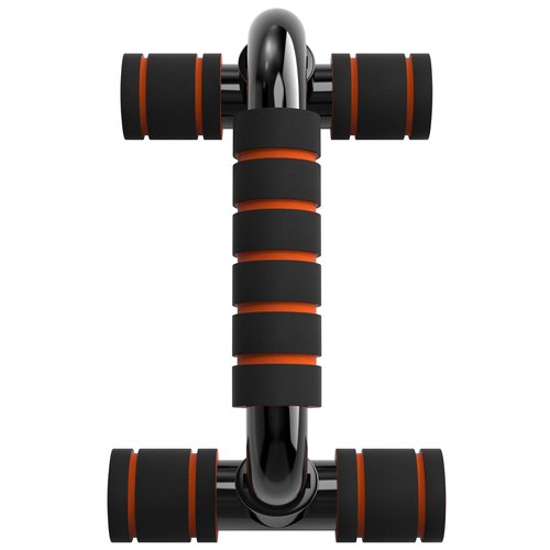 Readaeer Push Up Bars Gym Exercise Equipment Fitness 1 Pair Pushup Handles with Cushioned Foam Grip and Non-Slip Sturdy Structure Push Up Bars for Men & Women (Orange)