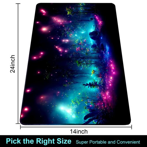 Extalas MTG Playmat TCG Playmat -Includes Storage Tube and 7 Dice-Experience Top-Tier Quality and Edge-Locking Waterproof and Non-Slip Mat! (playmat Without Zones, 1-Pretty Purple Fluorescence)