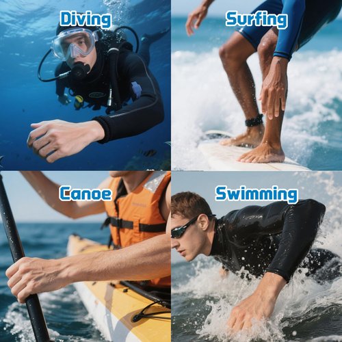 TEE-TEA Magnetic Shark Deterrent Wristband - Shark Repellent Strap for Surfing, Scuba Diving, Snorkeling, Swimming & Ocean Water Sports | Portable Anti Shark Device for Men Women Kids (Ocean Blue)