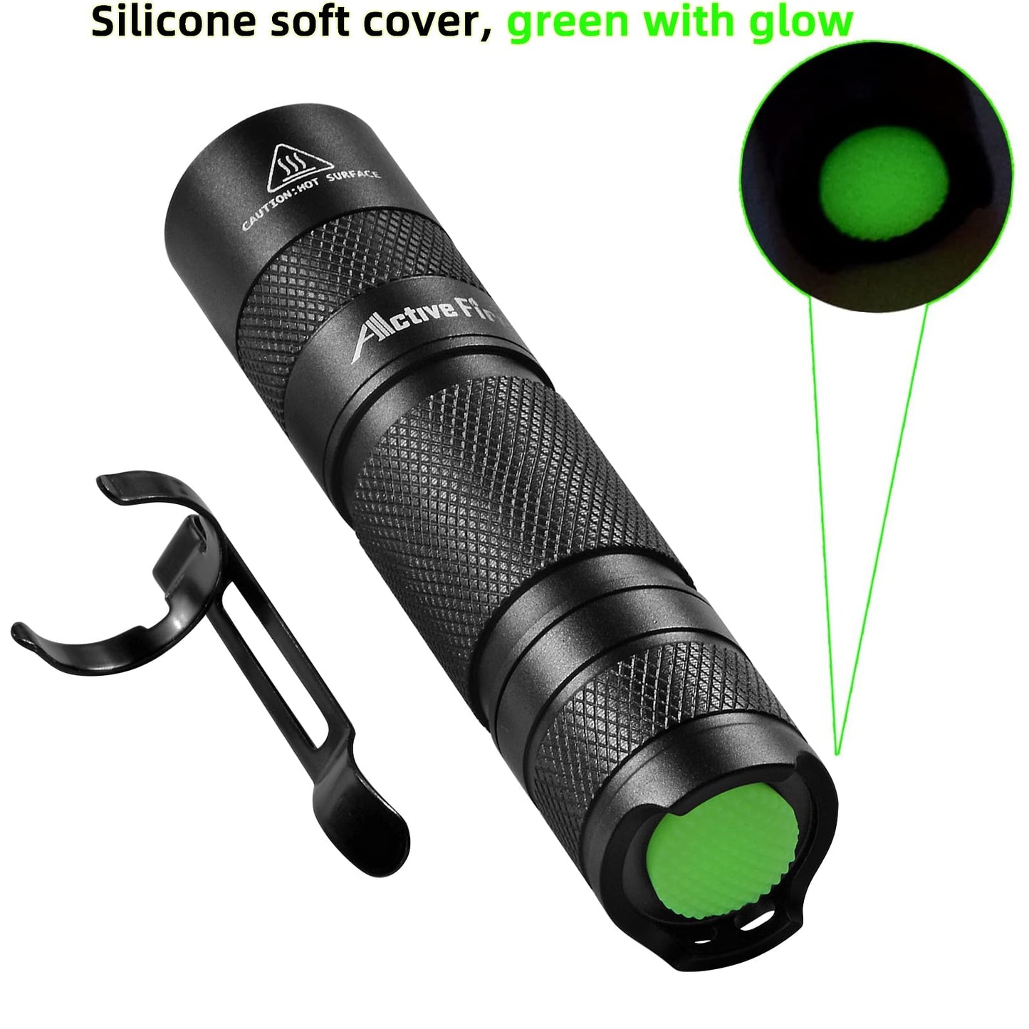 ACTIVEFIRE Mini AA Pen Portable LED Light, Super Bright, Waterproof Keychain Torch, Clip-on Light, Powered by AA or 14500 Batteries