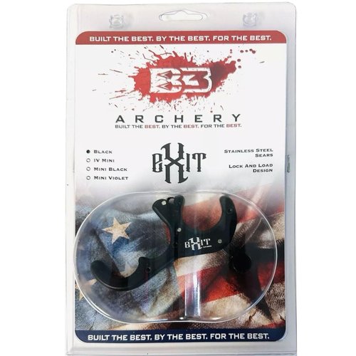 B3 Archery Exit Archery Compound Bow Hunting Equipment 3-Finger Hardened 440C Stainless Steel Easy Attach Lock-and-Load Release Aid