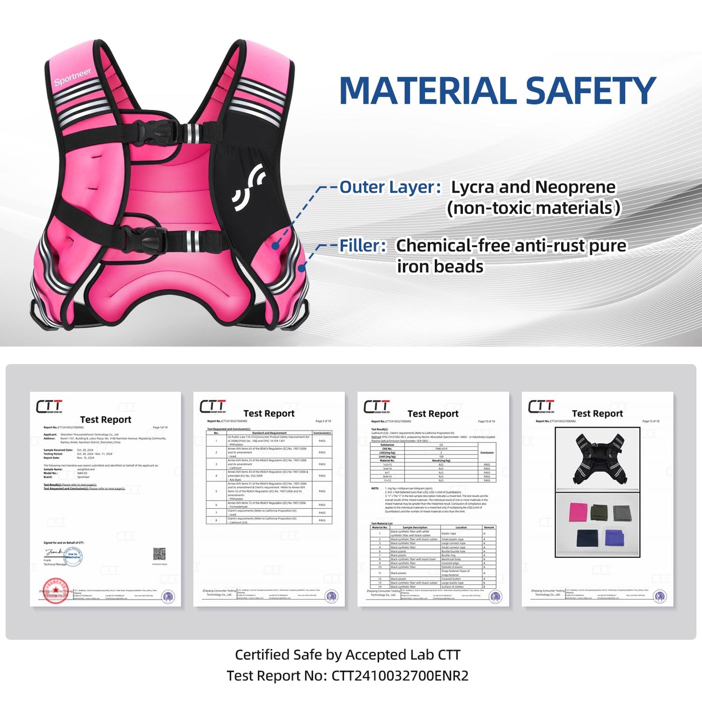 Sportneer Weighted Vest for Women 8lb Walking Weight Vest with Phone Bag