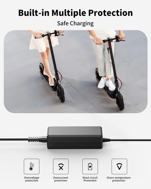 VHBW 42V Charger for Roinside Electric Scooter Compatible with Roinside UP2, UP6, UP6-1, UP8, U2, P1 – Fast & Safe Replacement Power Supply (Not for SUP10/SUP20)