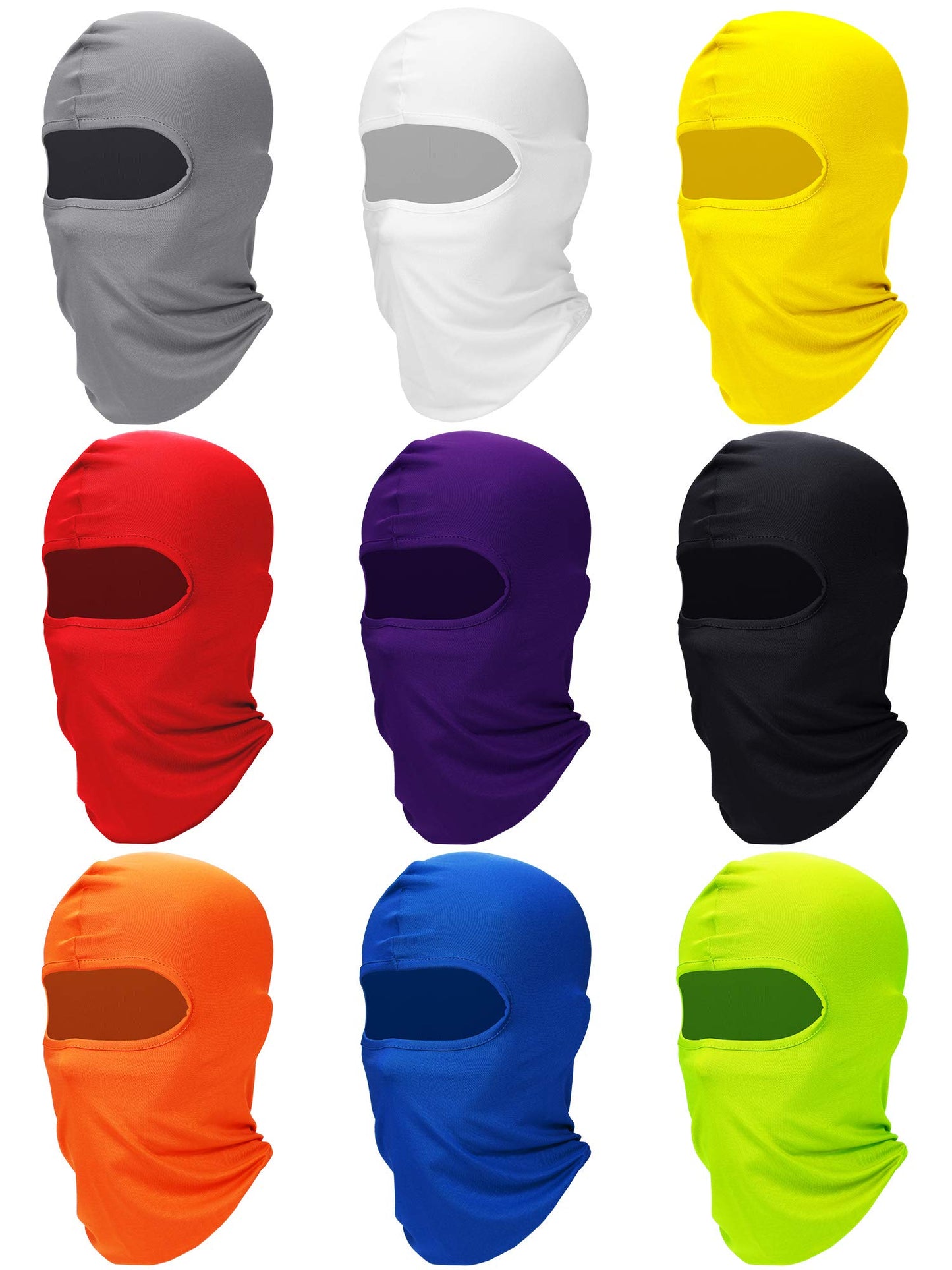 9 Pcs Ski Mask for Men Women UV Sun Protection Shiesty Face Mask Windproof Breathable Full Face Cover Balaclava for Outdoor Sports Motorcycle Cycling Skiing