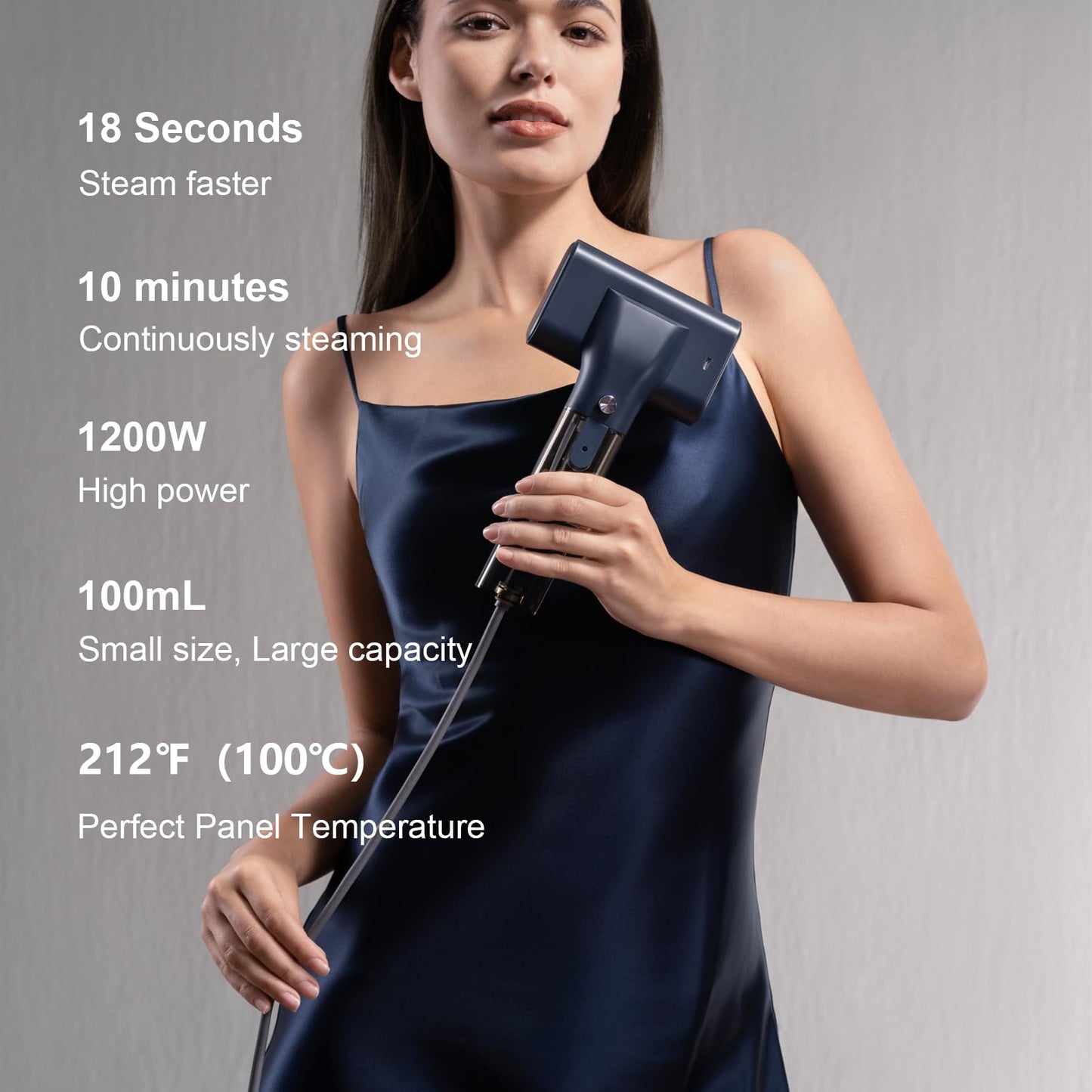 Nxuoo G10 Pro Travel Steamer for Clothes, 110-240V Portable Garment Steamer & Iron 2-in-1, 2 Steam Modes for All Fabrics Wrinkle Remover, 15s Fast Heat Up, 1200W Steam Irons for Global and Europe