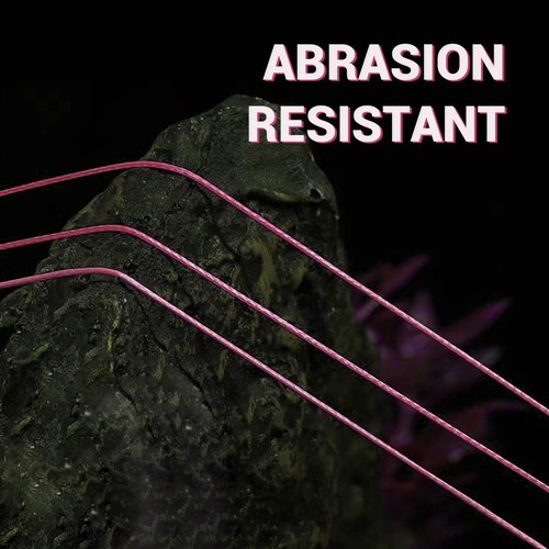 ANGRYFISH Pink PE Braided Fishing Line - High-Visibility to Anglers, Invisible to Fish - Ultra-Strong & Abrasion Resistant - Thinner Diameter for Longer Casts - Saltwater Freshwater Use(8LB/300Yds)