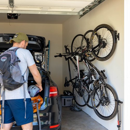 StoreYourBoard 2 Pack Swivel Bike Wall Mount, Bike Rack Garage Wall Mount W/Stopper, Swing 120 Degrees Design, Vertical Hanger Hook for Indoor, Bicycle Storage Rack, Space Saving, Holds 50 lbs