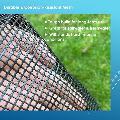 Floating Fish Basket – Collapsible Fishing Net Cage for Live Fish – Heavy-Duty Fishing Net Baskets for Shore, Boat & Dock Fishing