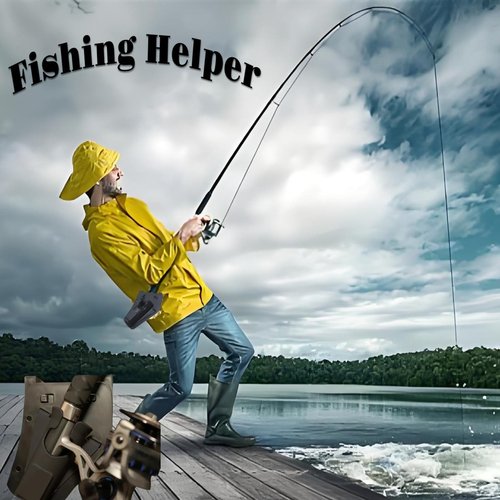 Fishing Rod Hip Holster - Quick-Release Belt Holder & Saltwater-Proof Nylon for Fly, Bank, Beach Fishing - 0.5s Access, Secure 3-Point Lock (Black)