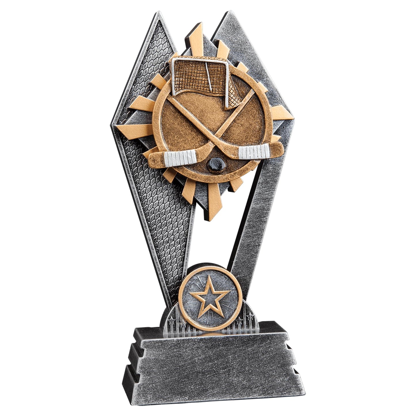 Express Medals 1 Pack of 7 Inch Tall Sun Ray Ice Hockey Trophy Awards Boys Girls Mens Women Youth Team Trophies Award Tournament Champion Winner Event Prize Gift SR107