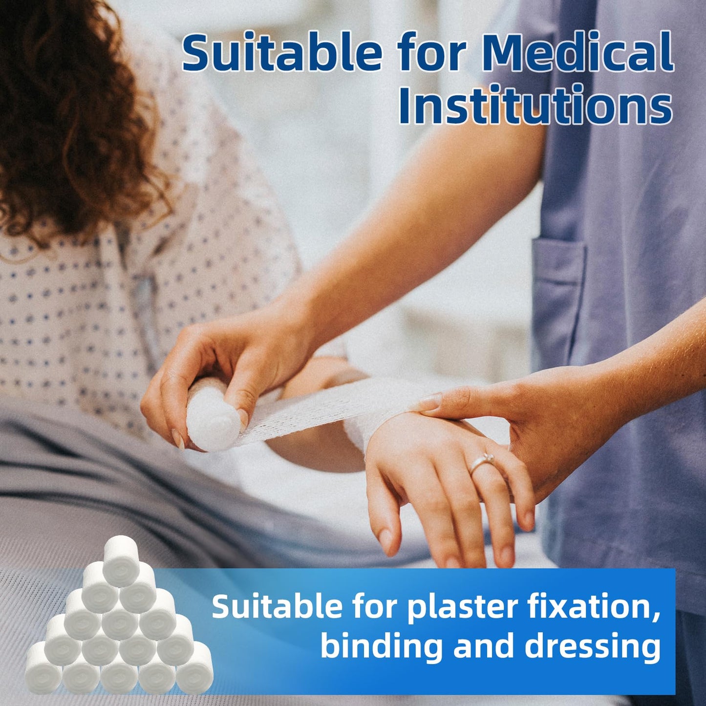 GlobalRoll Stretch Gauze Bandage, Gauze Rolls 2'' x 4.1 Yards - 24 Rolls Individually Wrapped Conforming Stretch Bandage, First Aid Wound Care Rolls for Primary Wound Dressing Support