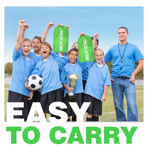 BOHEN 6x4FT Portable Soccer Goal for Kids Backyard with Carry Bag - Easy Folding Lightweight Fun for Outdoor Indoor Training Games for Teen Youth Adult (Green, 6x4FT, 1 Pack)
