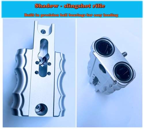 Professional Slingshot Rifle with Sight, High Precision Target Shooting, Aluminum Frame, 16mm Steel Shaft for Adult Hunting and Target Practice (Slingshot Rifle)