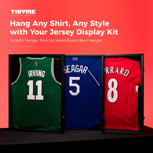 Jersey Frame Display Case – Sports Jersey Display Frame with 98% UV Protection for Football, Baseball, Basketball, Hockey, Soccer, Uniform & T-Shirt