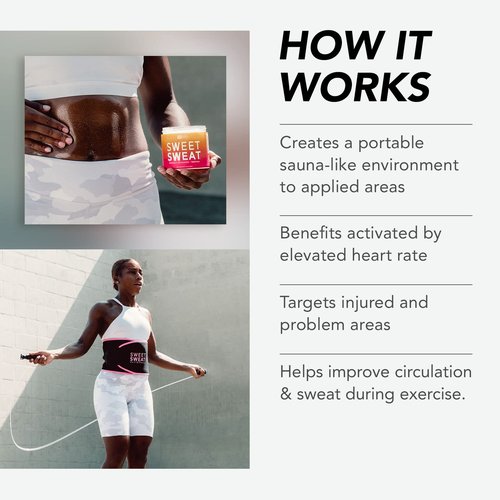 Sports Research® Sweet Sweat Unscented 'Workout Enhancer' Gel - Maximize Your Exercise & Sweat Faster - 13.5oz Jar