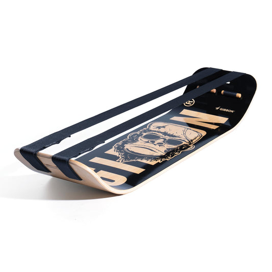 GIBBON SlackBoard Plus - 2-in-1 Slackline Balance Board for Adults - Workout Equipment Home Gym Training - Slack Board Wooden Balance Trainer - Standing Desk Exercise, Yoga, Agility, Pilates, Core