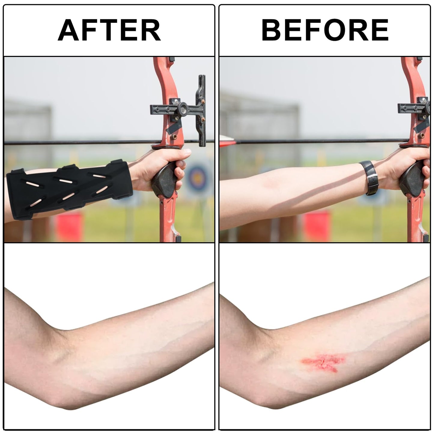 Archery Arm Guard Adjustable Bow Armguard Archery Forearm Protector Lightweight Hunting Target Shooting Arm Guards for Archery for Archer Hunter Fits Youth & Adults（S）