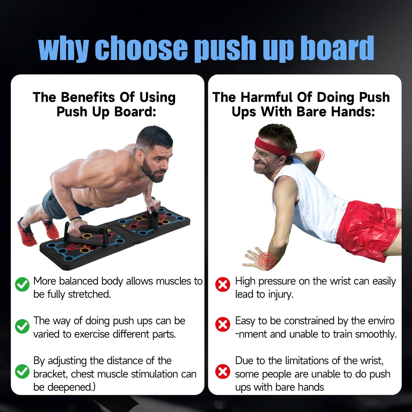 15-in-1 Foldable PushUp Stands Board Fitness,Workout Equipment for Home Gym, Men & Women Adjustable Pushup Board for Chest, Abs, Arms & Core Training,Portable Push-Up Board for Full Body Exercise