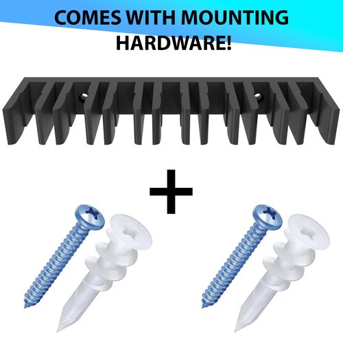 Hockey Sticks - Wall Mount Holder - (7) Hockey Stick Organizer - Youth to Adult Sizes Compatible