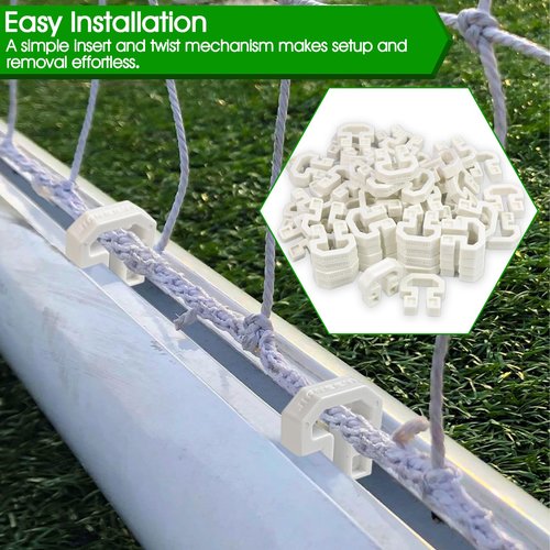Soccer Net Clips for Goal, Soccer Goal Lock Net Clips for Football Net,Football Net Clips for Goal Net Systems,60PCS