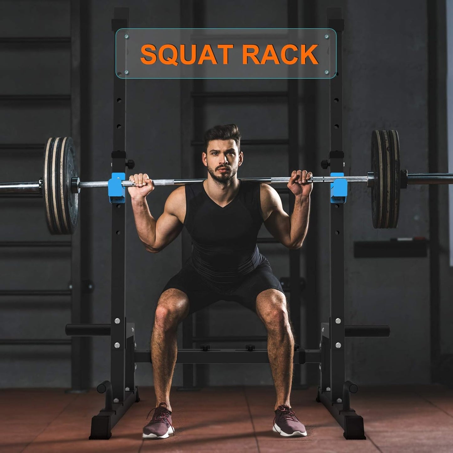 JX FITNESS Squat Rack, Barbell Rack, Bench Press Rack Push Up Multi-Function Weight Lifting Gym/Home Gym