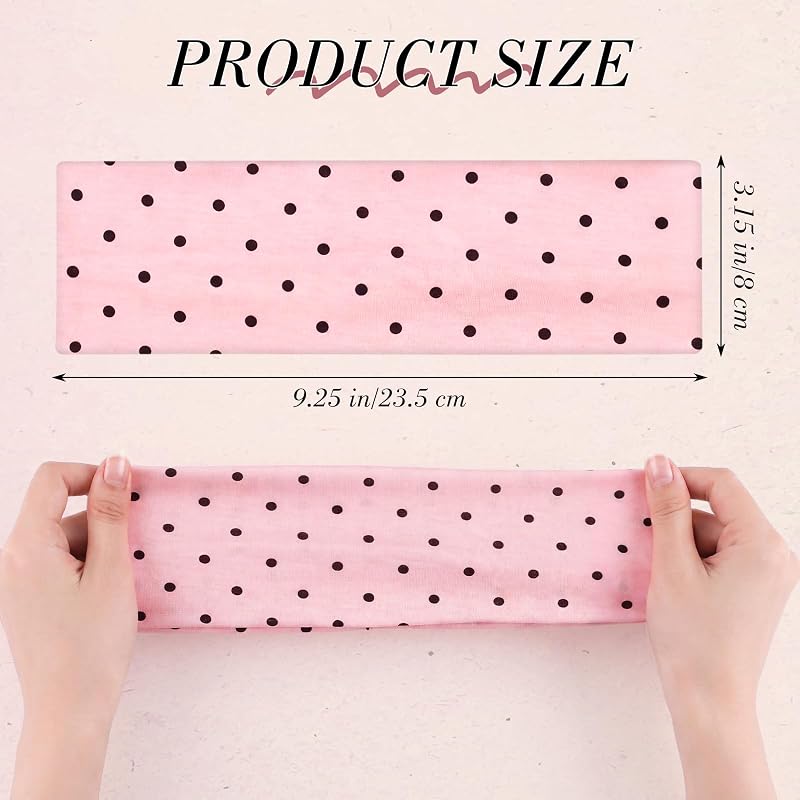 Needbrock 5 Pack Polka Dot Hair Bands - Women’s Stretch Headbands (Variation: Polka Dot)