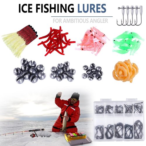 PLUSINNO Fishing Lures Baits Tackle Including Crankbaits, Spinnerbaits, Plastic Worms, Jigs, Topwater Lures Box and More Fishing Gear Lures Kit Set, 102/302Pcs